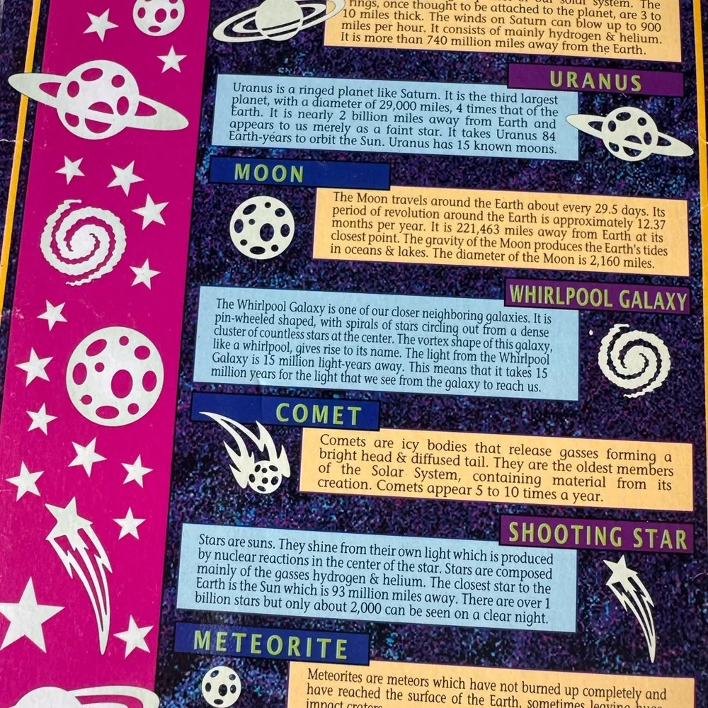 Cosmos and Supernovas Glow in the Dark Stickers